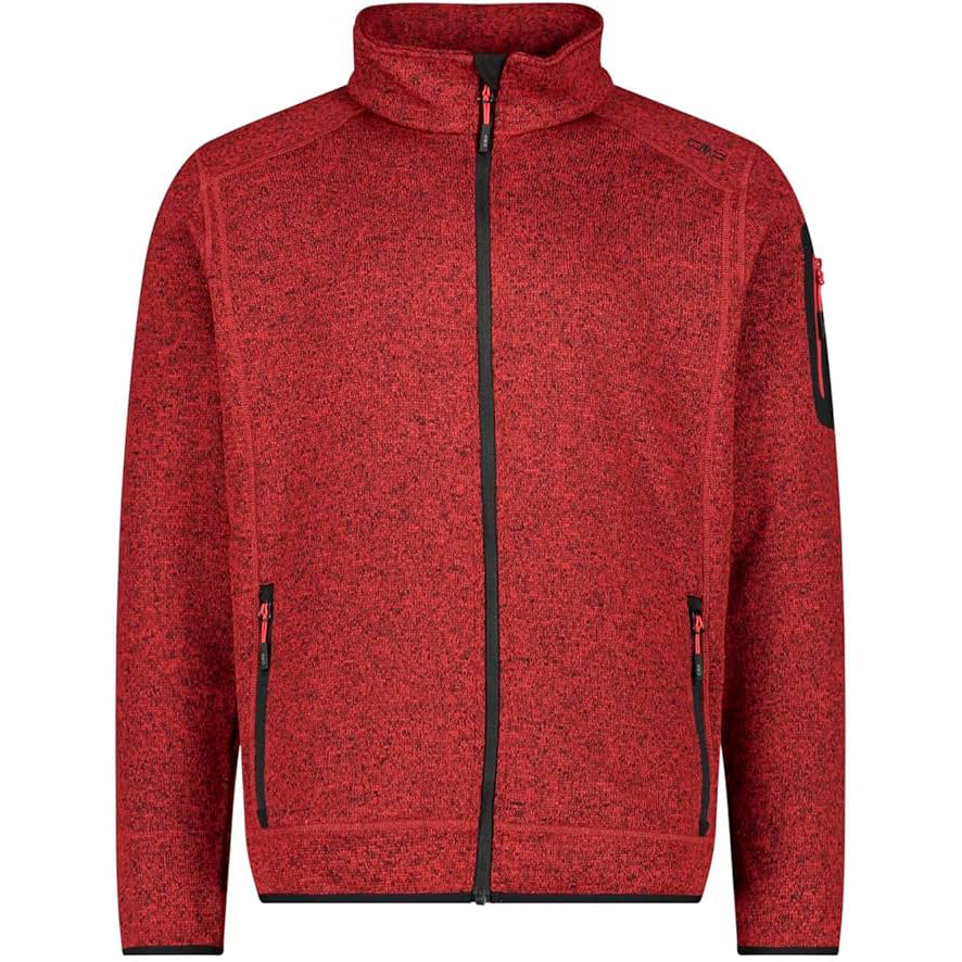 Pile Uomo CMP Knit-Tech Mélange | Pesante, Antivento, Con Tasche A Zip, Ideale Per Outdoor
