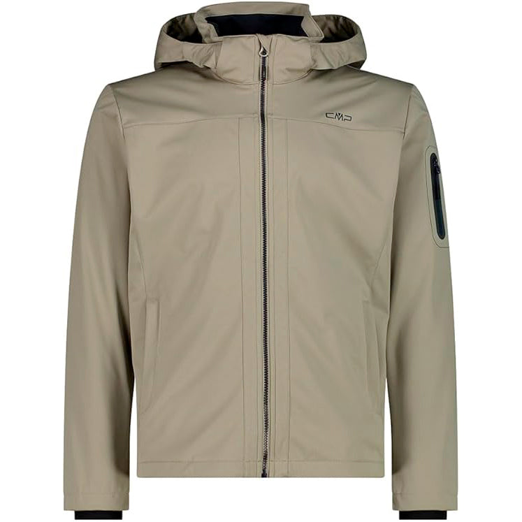 Giacca Softshell Uomo CMP Con Cappuccio Staccabile – Impermeabile, Traspirante, Colore Salvia, Taglia 52