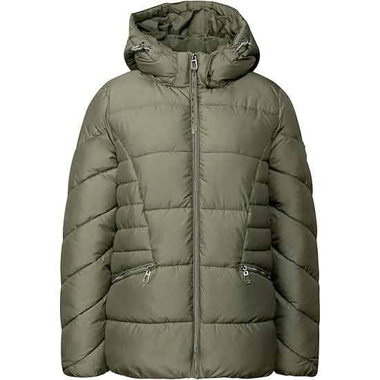 Street One Giacca da Donna con Cappuccio Rimovibile, Marrone Crema, 40