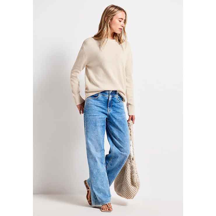 Maglione 3D Senza Cuciture Cotone Girocollo a Righe da Donna | IT Maglione 3D Senza Cuciture Cotone Girocollo a Righe da Donna | IT